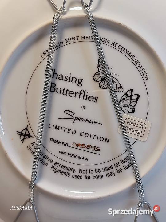 PORCELANOWY KOLEKCJONERSKI TALERZ FRANKLIN MINT Dobrzany