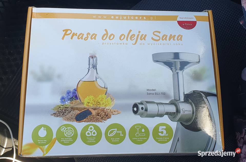 Prasa do tłoczenia oleju przystawka do