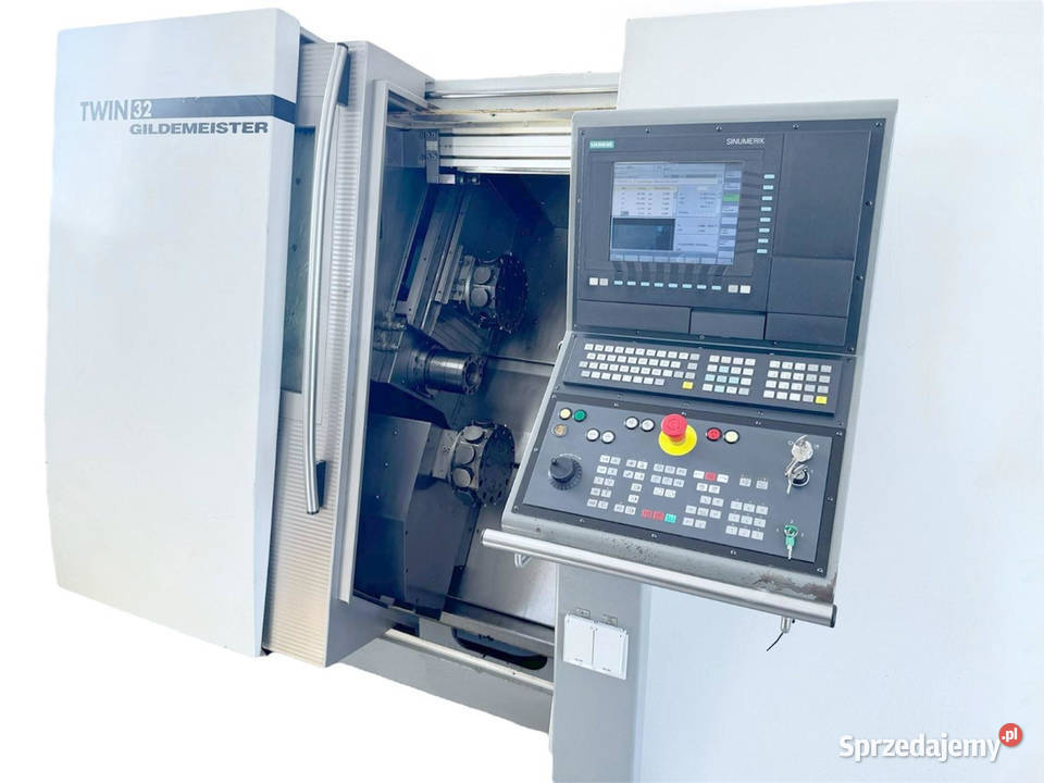 Tokarka CNC GILDEMEISTER TWIN 32 napędzane Zabór