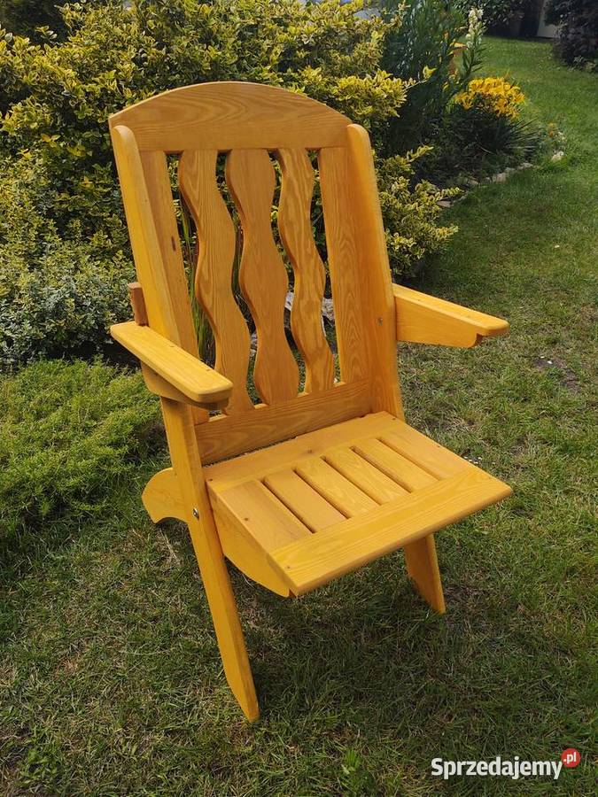 Krzesło ogrodowe drewniane składane tarasowe X Kalety