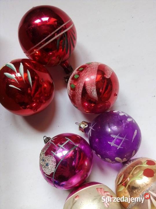 szklane stare bombki vintage PRL
