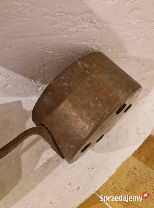 Stary RONDEL GARNEK z rączką z metalumosiądz lubelskie Lublin