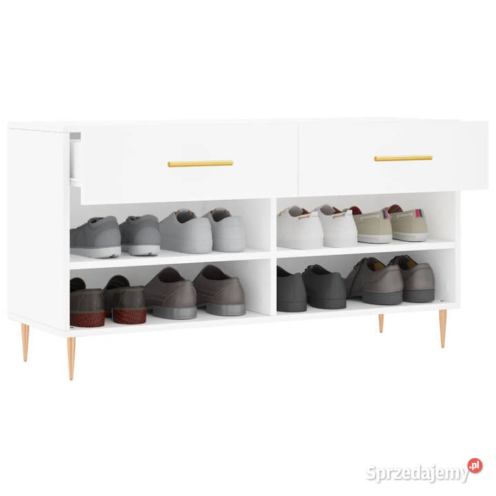 Ławka z miejscem na buty biała 102x35x55 mazowieckie