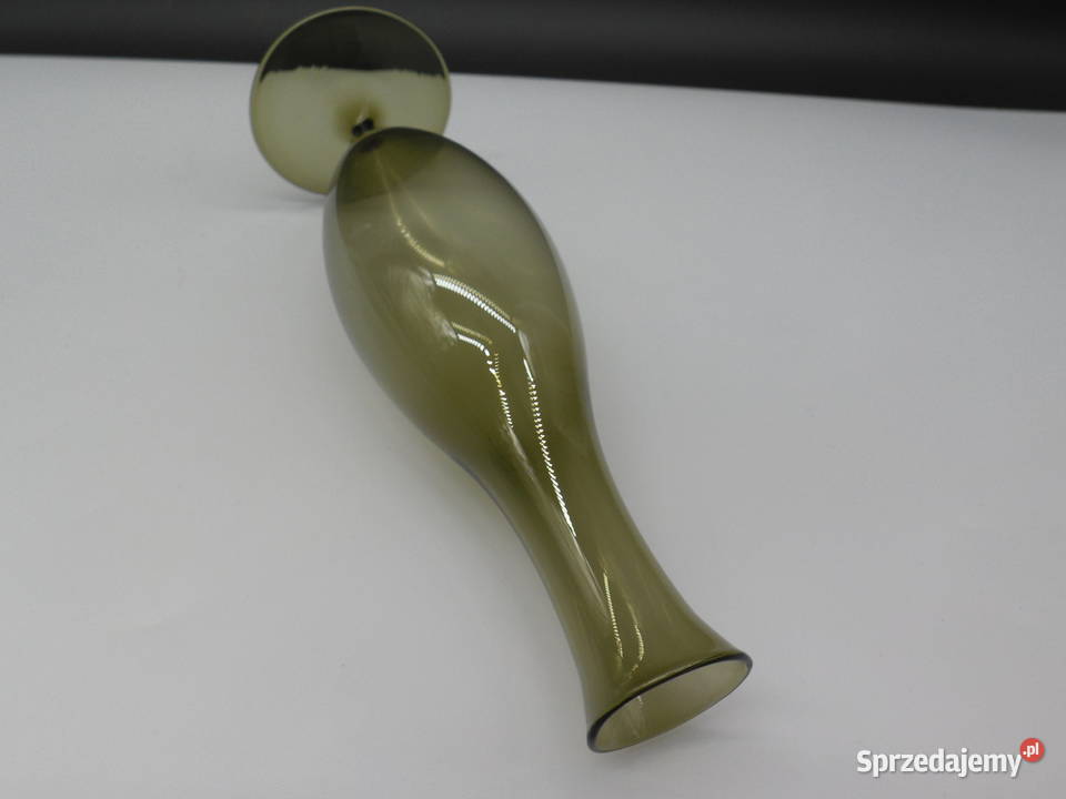 Wazon solifleur vintage midcentury szkło Raszków