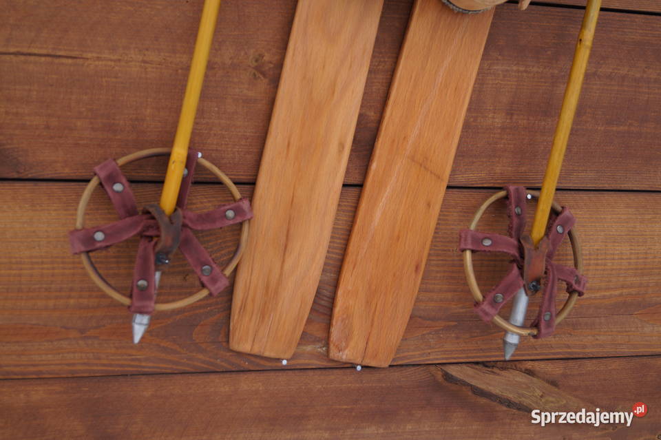 Stare narty dziecięce 90 kijki Pruchnik