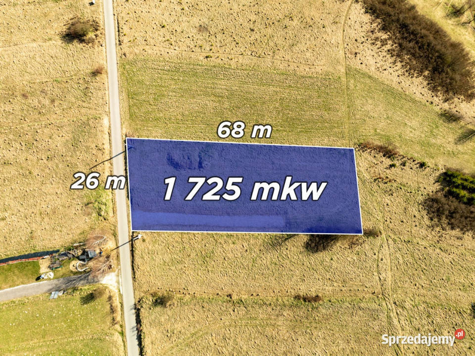 Widokowa działka budowlana Szlembark 1725 m małopolskie