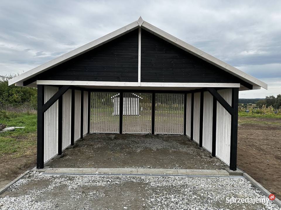 Wiata samochodowa z gontem c24 drewniana Altany i wiaty Częstochowa