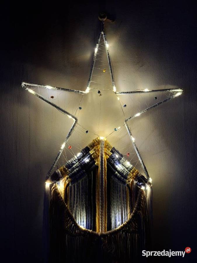Gwiezdny łapacz snów makrama oświetlenie led Kraków