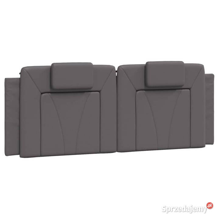 Łóżko z materacem szare sztuczna skóra 140x200 mazowieckie Warszawa