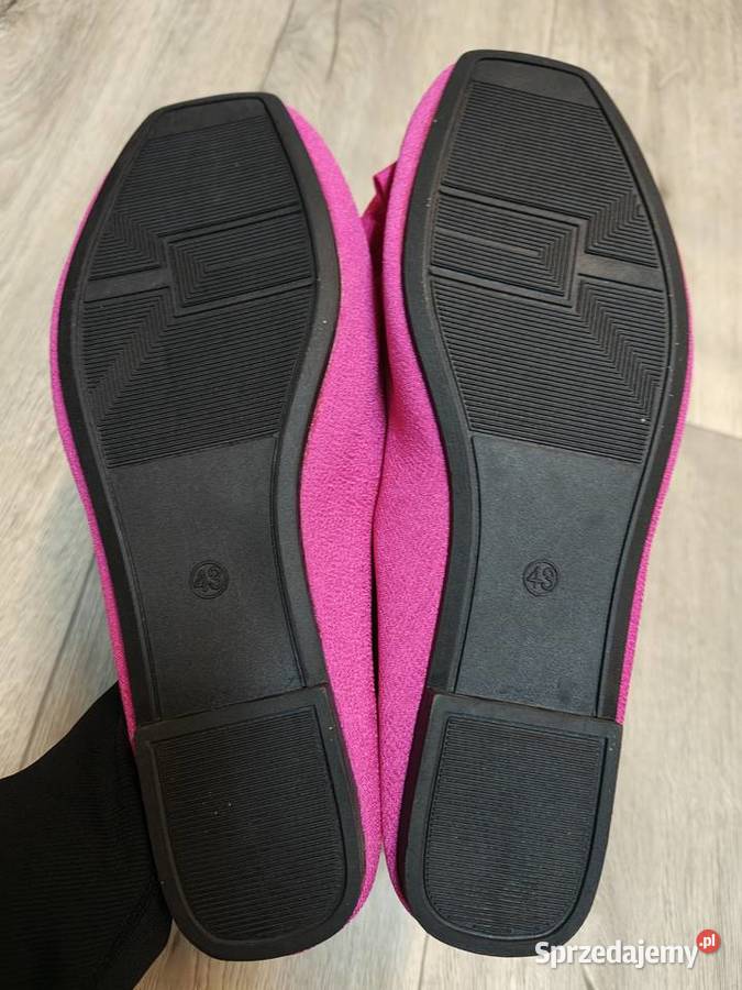 43 Różowe letnie mokasyny baleriny z kokardą inna Kraków