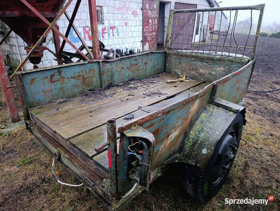 Przyczepka rolnicza jednoosiowa nieuszkodzony Przyczepy rolnicze Suwałki