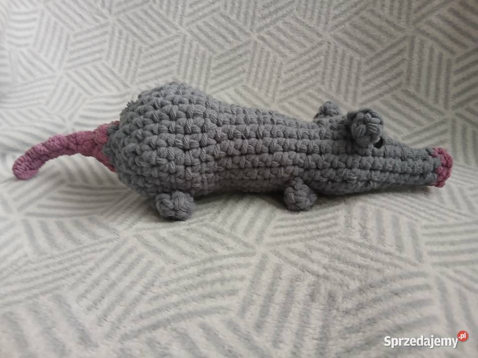 Pluszowy szczurek na szydełku Warszawa