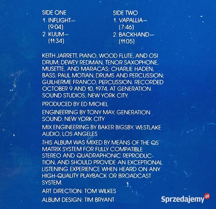 Keith Jarrett Backhand Płyty i kasety Szczecin
