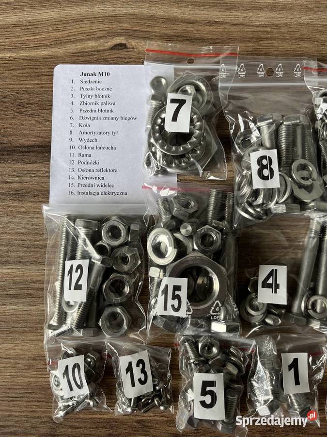 NOWY KOMPLET ŚRUB ŚRUBY NIERDZEWNE JUNAK M10 Bielsko-Biała