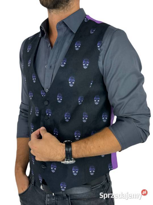 GIOVANNI PERA kamizelka męska D631 czarna w Rozmiar L Ostrów Wielkopolski