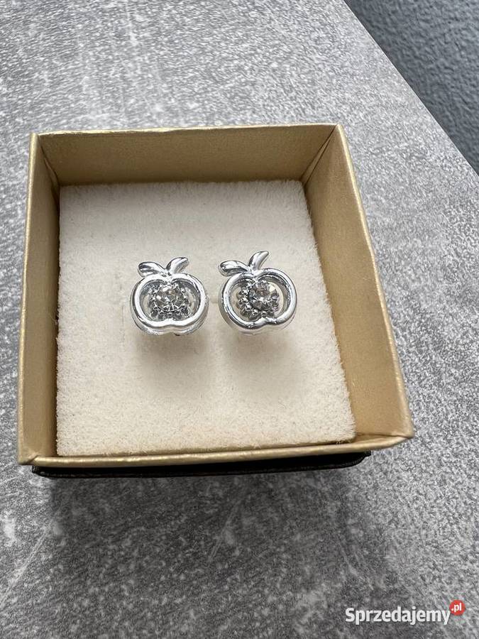 Kolczyki srebrne jabłka jabłko Jasło