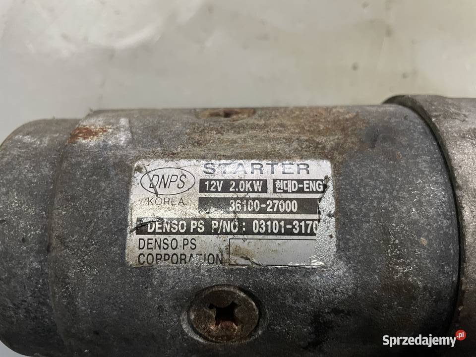 Rozrusznik 3610027000 Kia Hyundai 20crdi 12v Części dolnośląskie Jelcz-Laskowice sprzedam