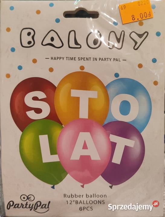 Balony z literami Sto lat Piaseczno