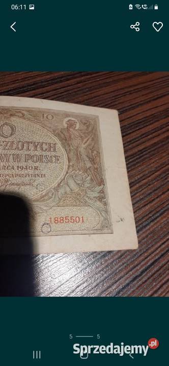 Banknot 10 z 1940 roku Tarnów