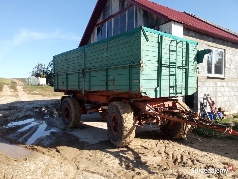 Przyczepa 14 t trójstronny wywrot Przyczepy rolnicze lubelskie Majdan-Sielec