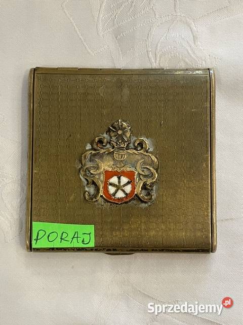 Zabytkowa Pudernica Rodowa z Herbem Poraj małopolskie Kraków