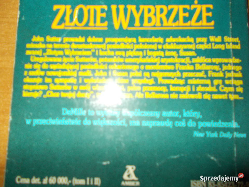 Nelson DeMille Złote wybrzeże tom 1 i 2 opolskie Głubczyce