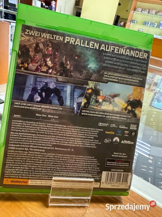 Gra Transformers The Dark Spark Xbox One warmińsko-mazurskie Elbląg