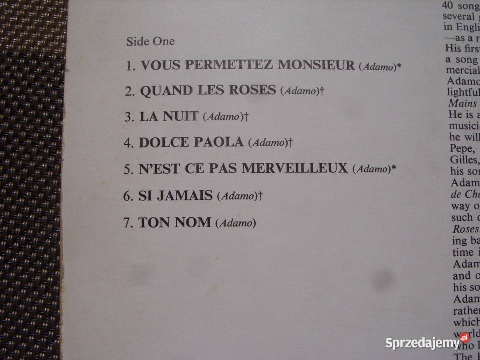 Winyl LP THE HITS OF ADAMOHIS MASTERS VOICE Wołów sprzedam