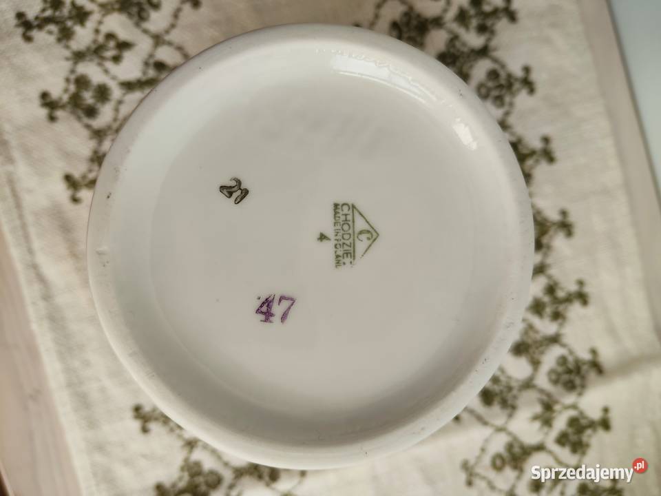 Wazon porcelanowy w kwiaty z Chodzieży Głuchołazy