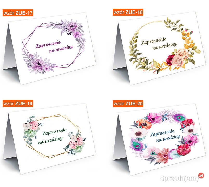 Zaproszenia na urodziny UNIWERSALNE ogólne na Dąbrowa Górnicza sprzedam