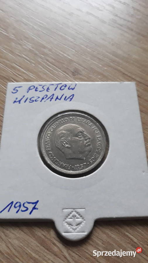 5 Peset Hiszpania 1957 r Konin