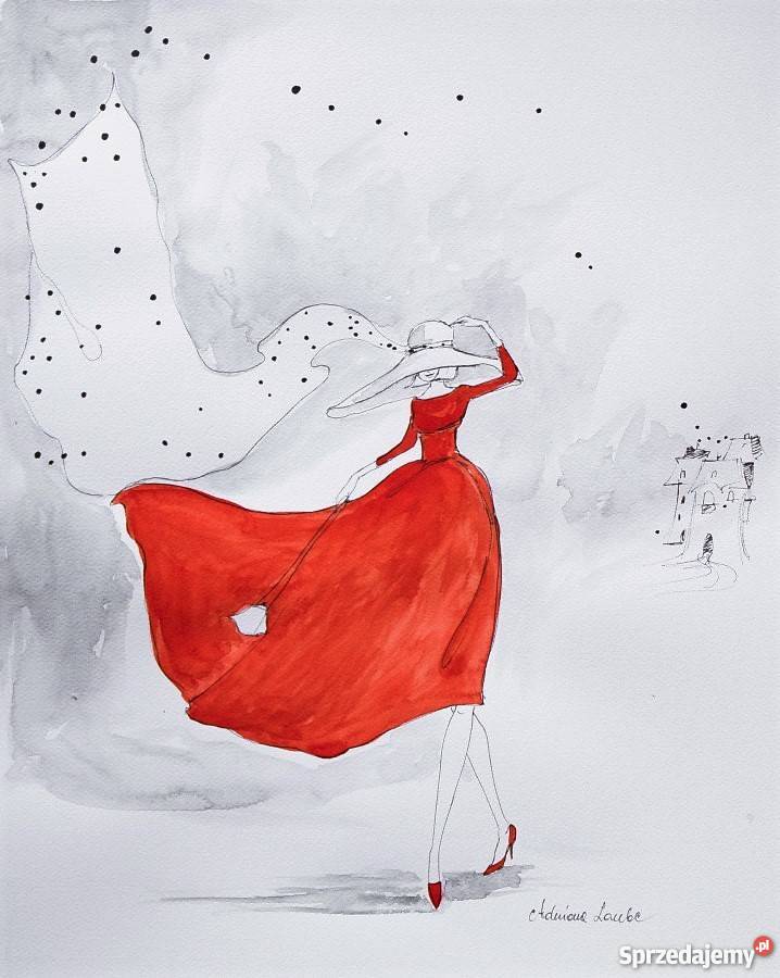 TAKI TWÓRCZY WIATR akwarela artystki Adriany Katowice