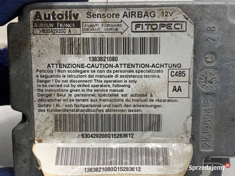 SENSOR AIRBAG FIAT FIORINO III 1383821080 osobowe podkarpackie