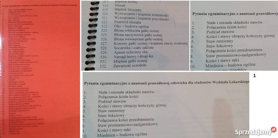 stomatologia medycyna książki skrypty anatomia medycyna, nauki medyczne Kielce