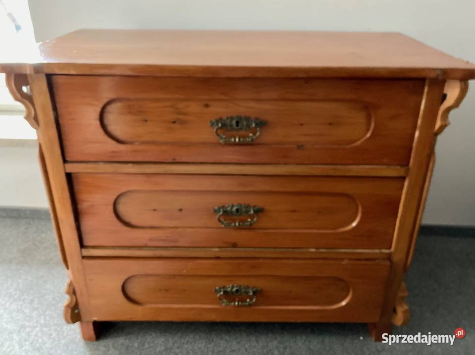 Komoda ludwikowska 100x82 drewniana sosnowa