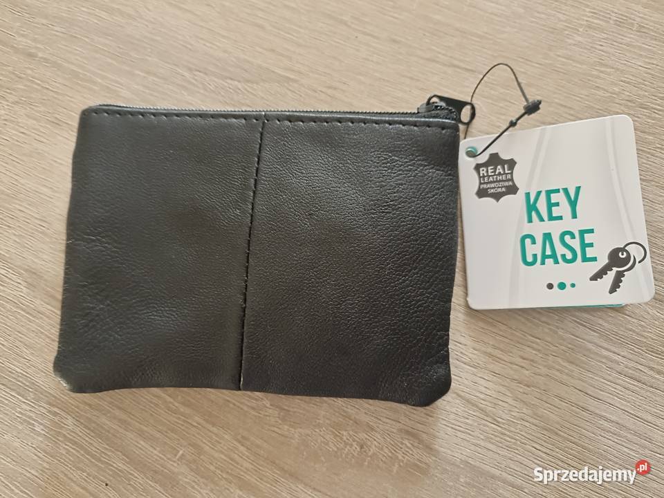 Skórzane etui na klucze czarny pomorskie Kwidzyn