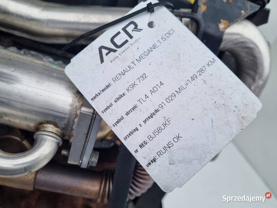 SILNIK KOMPLET Renault Megane II 15 DCI lubelskie sprzedam