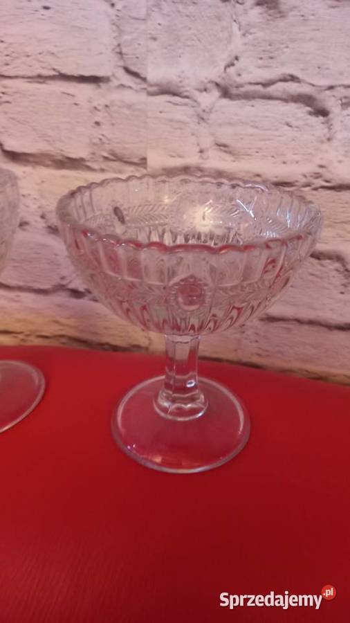 Pucharki szklane Hortensja Warszawa sprzedam