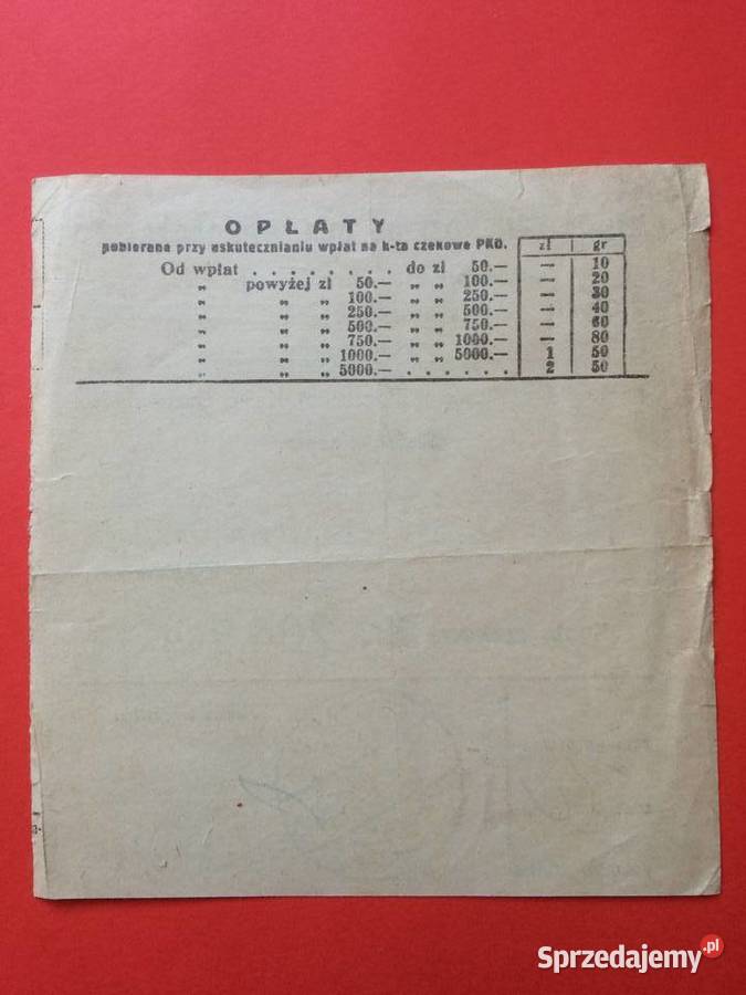 2554 Potwierdzenie Wpłacającego z 1937 roku Antyki, Sztuka, Kolekcje Szczecin