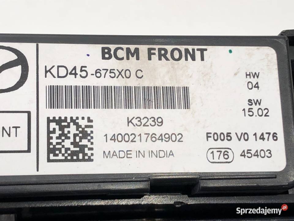 SKRZYNKA BEZPIECZNIKÓW MAZDA CX5 KD45675X0C osobowe