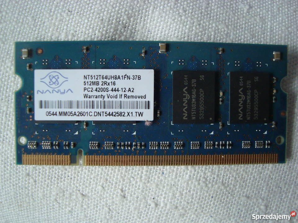 RAM 512 MB do laptopa mazowieckie Ostrołęka sprzedam