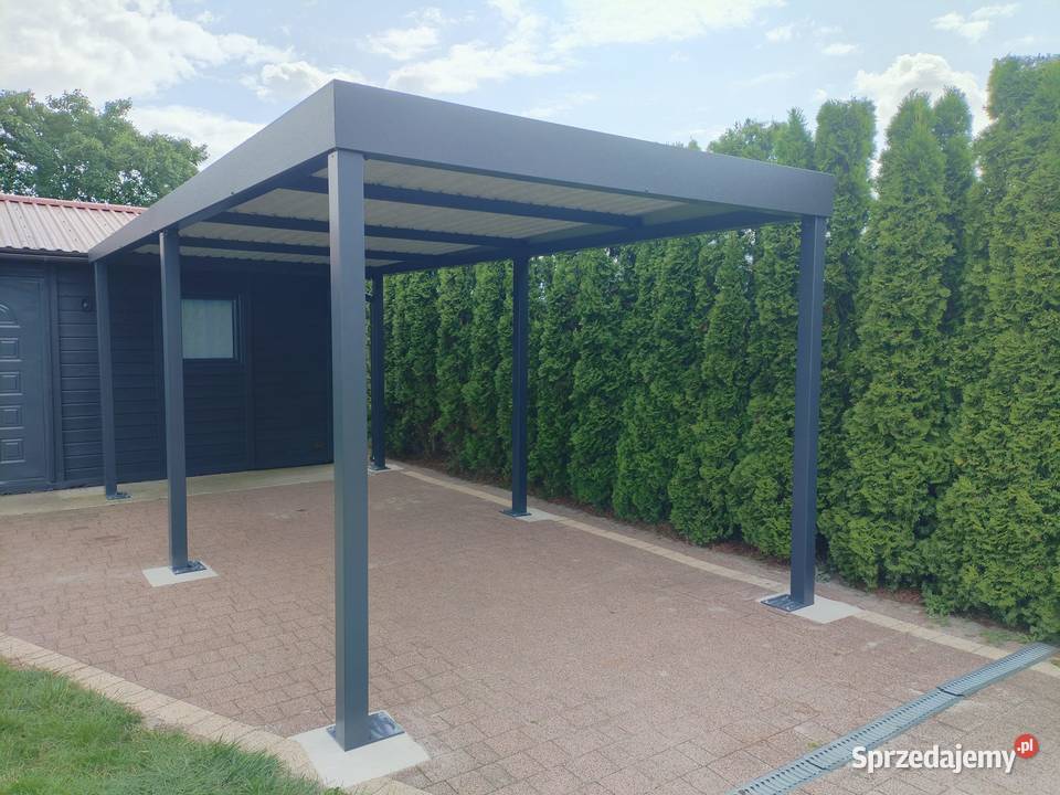 Garaż blaszany otynkowany wiaty altanki Mazurowice