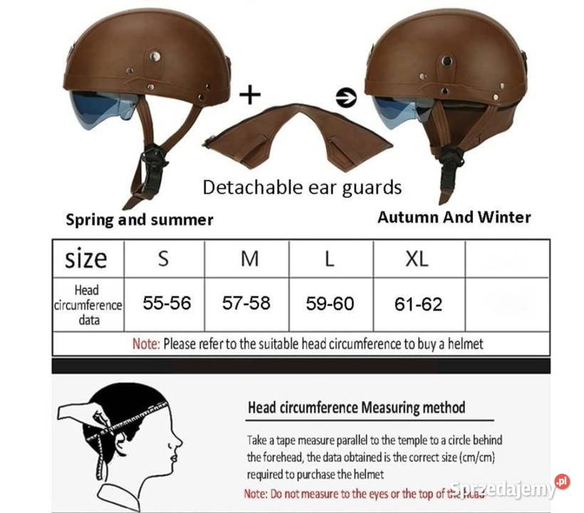 Stylowy Kask Motocyklowy Retro Zengen KCO Ostrowiec Świętokrzyski