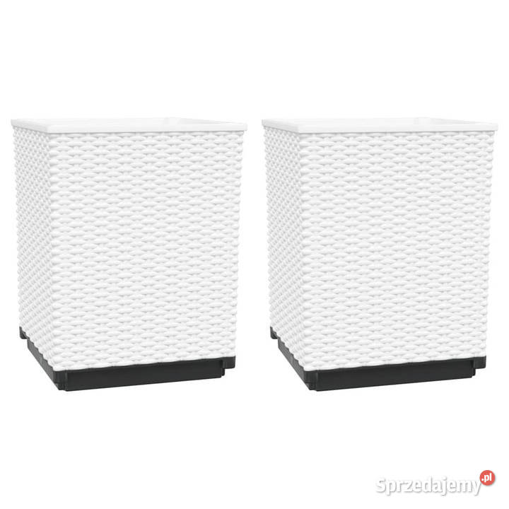 Donice 2 białe 30x30x37 polipropylen WM364183 Warszawa