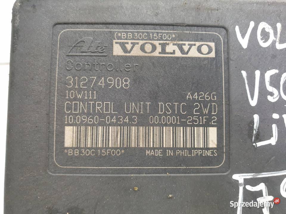 Volvo S40 II V50 POMPA ABS Sterownik 31274908 osobowe lubelskie Janów