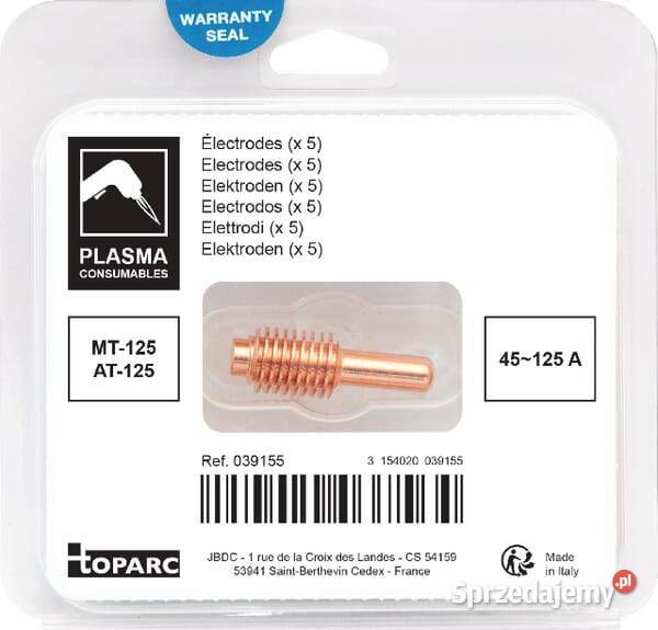 Elektrody 45125A plazmowe 5x 039155GYS małopolskie Kamionna