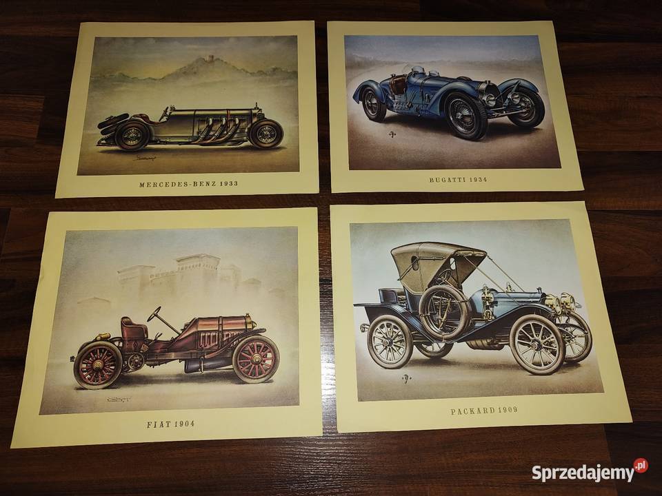 Ilustracje samochodów vintage Samochody i pojazdy Legnica