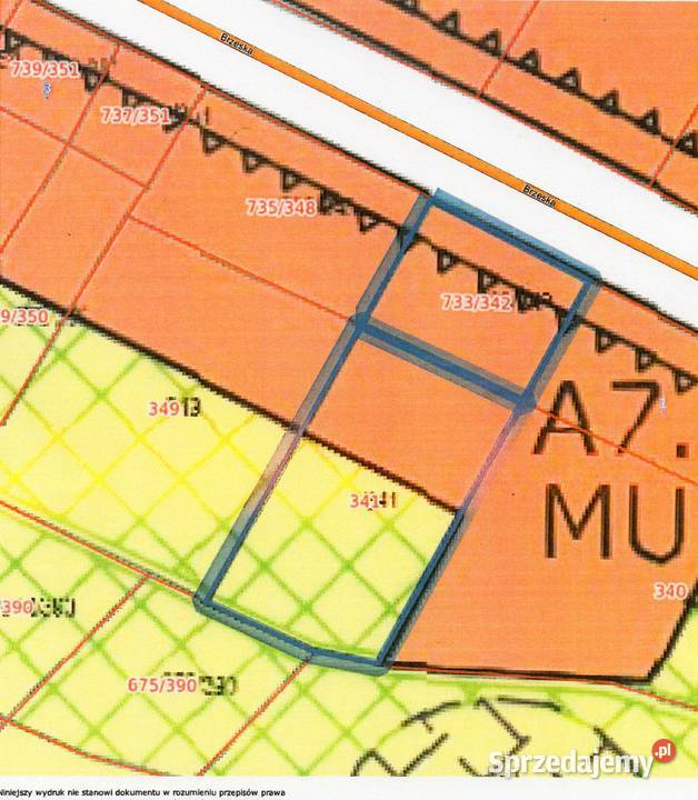Działka budowlana z mediami Popielów 60m