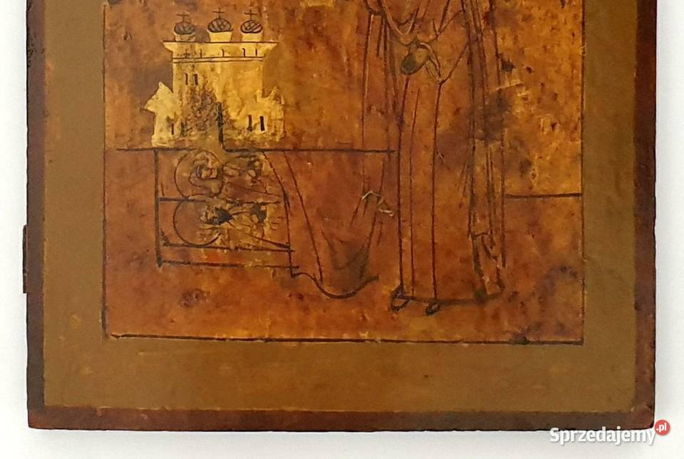 Ikona Święty Sergiusz z Radoneża grobie Rodziców mazowieckie