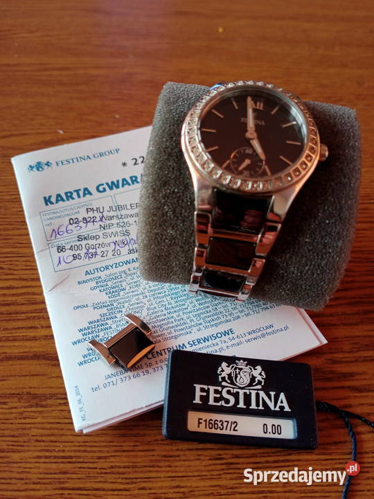 Zegarek wodoszczelny kwarcowy Festina cyrkonie sprzedam